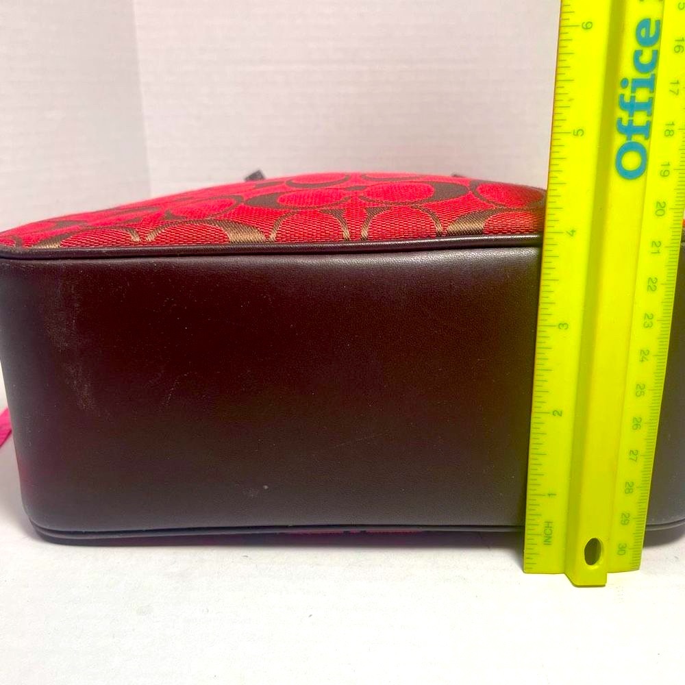 Coach Signature series tapestry and leather handbag PRICE..IS..VERY…FIRM! - Picture 14 of 16